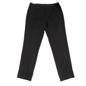 Free People Black Ankle Folded Relaxed Fit Pants Size 0 Work Office Casual Comfy